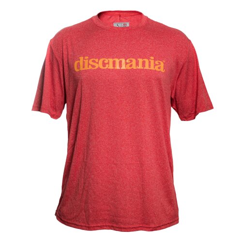 Discmania Heather Performance Tee - Bar Logo rot S