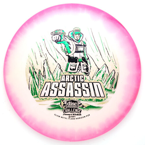 Arctic Assassin - C-Line Metal Flake Horizon P2x (Discmania Challenge Fundraiser) 174g pink #1