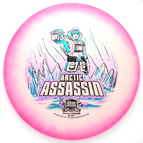 Arctic Assassin - C-Line Metal Flake Horizon P2x (Discmania Challenge Fundraiser) 174g pink #3