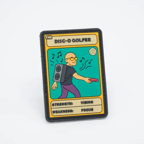 BounceBackDG PVC Character Patch Disc-O Golfer